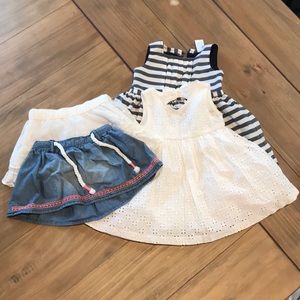 Dress and skirt lot 3-9 month!